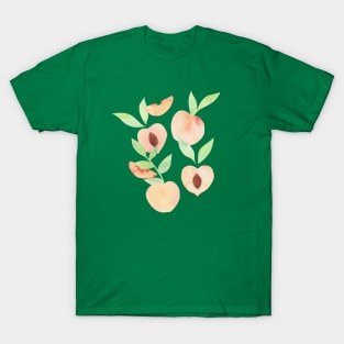 Cut out Peaches - Green T-Shirt